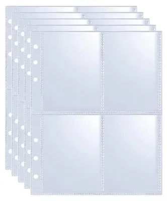 Image de Porte-photos A5, 100 à 200 pochettes, chargement par le haut, lot de 50
