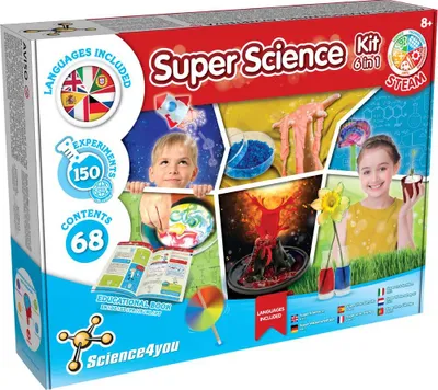 Obrázok produktu pre Science4You Super Science Kit 6 in 1, sada na pokusy, Rozvoj, 8 rok / roky, Viacfarebný
