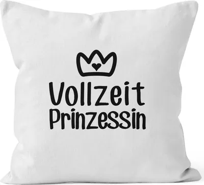 Produktbild von Kissenbezug Vollzeit Prinzessin Kissen-Hülle Deko-Kissen 40x40 MoonWorks® weiß 2 unisize