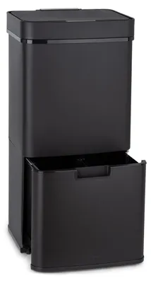 Produktbild von Klarstein Royal Trash Sensor-Mülleimer, 72 L Volumen in 4 Behältern, Restmüll & Recycling-Abfälle: 43 & 2 x 12,5 L, -Eimer mit Deckel: 4 L, automatisches Öffnen und Schließen, schwarz