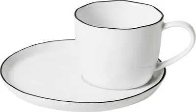 Produktbild von Broste Copenhagen SALT Tasse mit Untertasse L 0,15 l