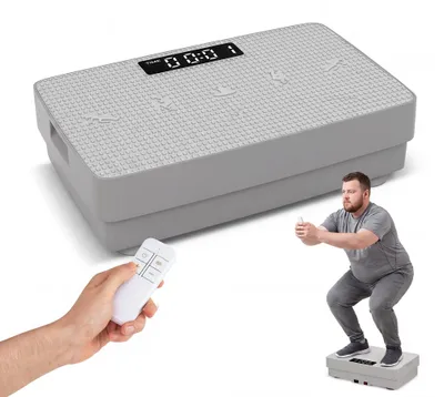 Produktbild von KOMFOTTEU Vibrationsplatte mit Fernbedienung, leistungsstarke Rüttelplatte mit 10 Geschwindigkeitsstufen & 5 Trainingsbereiche, Vibrationsgeräte mit Silikonpad für Fettverbrennung & Ganzkörpertraining