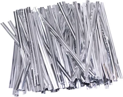 Produktbild von 760pcs Backbeutel Twist Blears Packseil Dessert Aufbewahrungstasche Verpackungsgurt-Silber