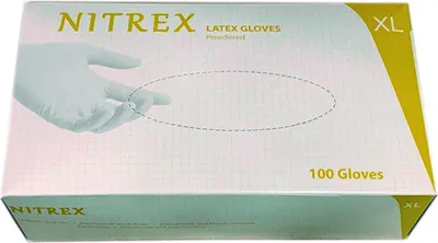 Produktbild von LATEX - Einmalhandschuh GEPUDERT mit Rollrand (Box a 100 Stk.) Gr. 7 (S), Größe:7
