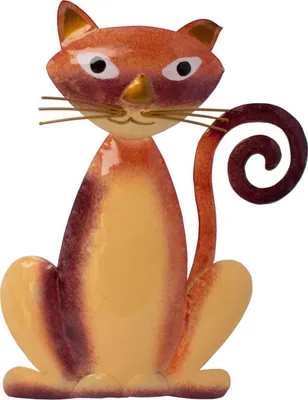 Produktbild von Katze Wanddeko Metall Wandbild Deko Garten Tier Figur Skulptur Wildkatze Objekt