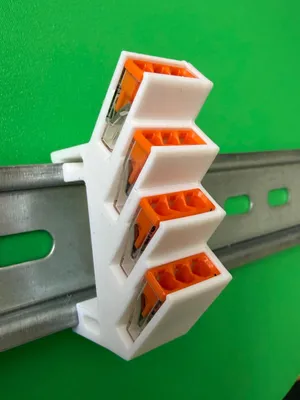Produktbild von SOIXX Hutschienenhalter XWD für WAGO 4x 2273-203 DIN Rail Hutschiene Halter Weiß