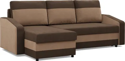 Produktbild von Ecksofa mit Schlaffunktion Orion, Universelle Seite, Dunkelbraun + Braun