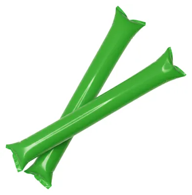 100 Paar Thunder Sticks, grün, 10 x 60 cm, wiederverwendbar, für Sportevents
