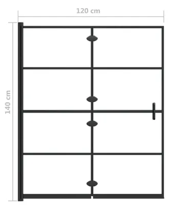 Produktbild von vidaXL Faltbare Duschkabine ESG 120x140 cm Schwarz