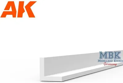 Productafbeelding van AK Interactive S.L. AK-6559 Styrehoekprofiel, 1,50 x 1,50 x 350 mm (4 stuks)