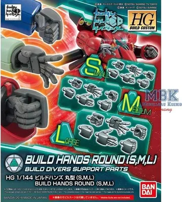 Image de BANDAI BAN2443372 HG Build Hands (Round) L, M, S « Gundam Build Divers »