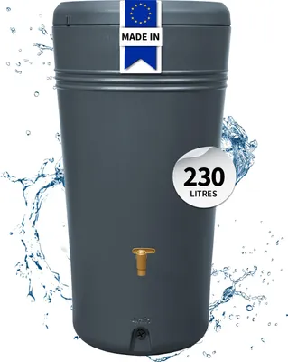 Image de 4rain AZURA 2in1 récupérateur d'eau de pluie 230 L, gris graphite Incl. bac de plantation