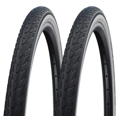 Produktbild von 2x Schwalbe Road Cruiser 42-622 schwarz/weiss Drahtreifen K-Guard 28x1.60 Mantel