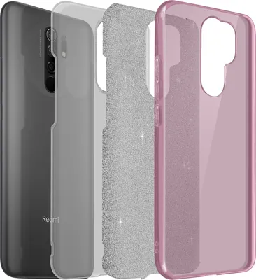 Produktbild von Glitter Handyhülle für Xiaomi Redmi 9 – rosa