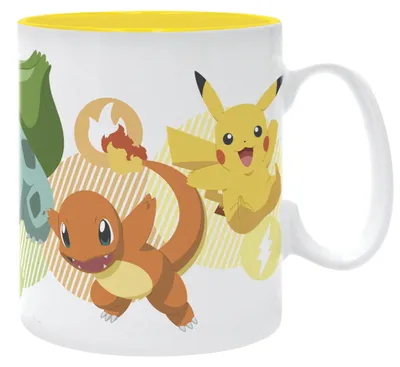 Pokémon-Tasse 460 ml Pikachu und Starter Retro