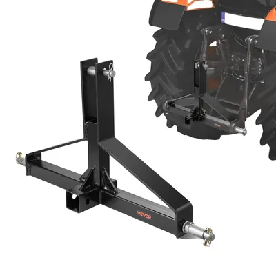Produktbild von VEVOR 3-Punkt-Anhängerkupplung mit 2-Zoll-Empfänger, 3-Punkt-Schnellkupplungsanbau für Traktor der Kategorie 1, 3000 lbs Tragfähigkeit, Zugdeichsel-Adapter, kompatibel mit Kubota, Mahindra, Ford, Yanmar, John Deere, Einzelnes Loch