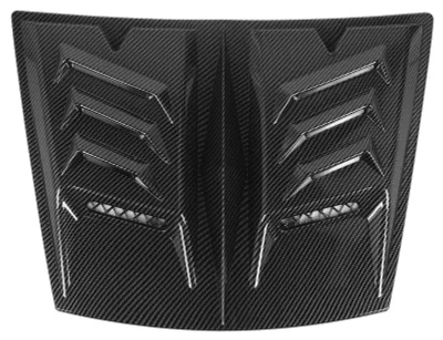 Image de Cache de ventilation du capot Améliore le refroidissement du moteur Réduit la résistance au vent Anti-rayures Compatibilité universelle pour les séries 1 E90 E91 Couleur fibre de carbone