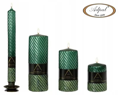 Image de Bougie Spirale Ronde Verte Adpal VERSAL