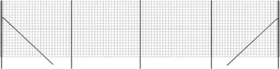 Produktbild von vidaXL Maschendrahtzaun Anthrazit 2x10 m Verzinkter Stahl