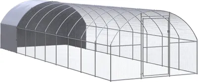 Immagine prodotto di The Living Store Pollaio da esterno 3x10x2 m Acciaio zincato