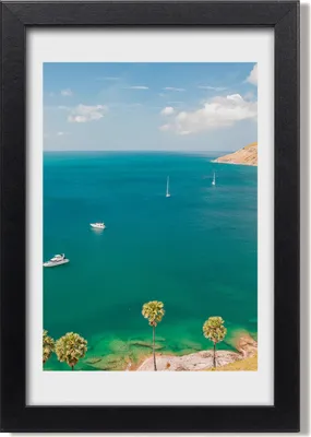 Produktbild von Bild 20x30 MDF-Rahmen, Wandkunst Thailand Yachten