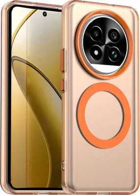 Obrázek produktu pro Magnetické pouzdro pro Realme 13 Pro 5G, tenké matné průsvitné nárazuvzdorné pouzdro Pomerančový