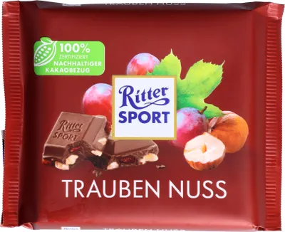 Produktbild von Ritter Sport Tafel Trauben Nuss 100 g (5er pack)