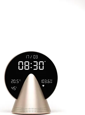 Productafbeelding van Lexon - Conic wekkerklok (gouden honingkleur)