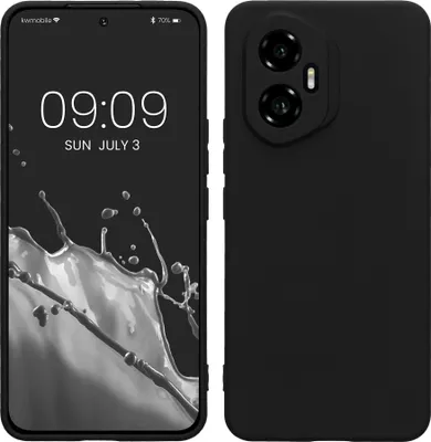 Produktbild von kwmobile Handyhülle kompatibel mit HONOR 300 Hülle - Handy Case aus weichem Silikon in Schwarz matt