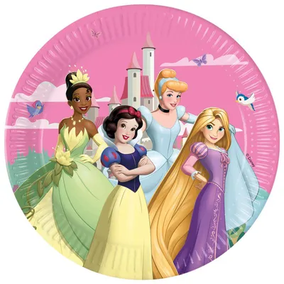 Produktbild von Procos 8 Disney-Prinzessinnen-Pappteller 23 cm -