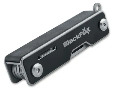 BlackFox Pocket Boss Black – 420  Aluminium-Griff  Schwarz Vorderseite