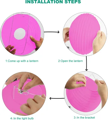 Produktbild von 10 Stuecke Papier Laterne Lampions 10" (25 cm) Rosa Rot, rund Lampenschirm Dekoration Papierlaterne fuer Hochzeit Geburtstag Party Garten