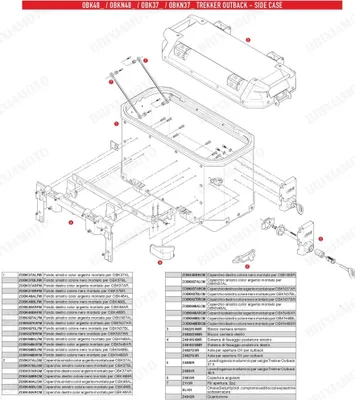 Produktbild von Kofferdeckel GiVi Aluminium schwarz rechts für OBKN48BR