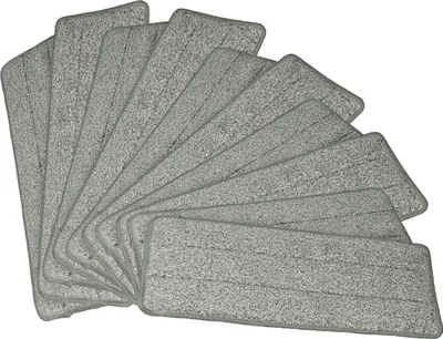 Produktbild von vhbw 10x Wischbezug kompatibel mit Clean Maxx 09996 Wischmopp - Ersatzkopf, Polyester Grau Weiß
