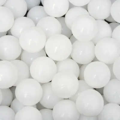 Produktbild von 50 Bälle für Bällebad 5,5cm Babybälle Plastikbälle Baby Spielbälle Weiß