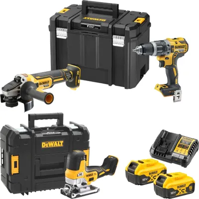 Zdjęcie produktu dla Dewalt Zestaw Combo 18V Dck329P2T (Dcd796+Dcg405+Dcs335) 2X5,0Ah