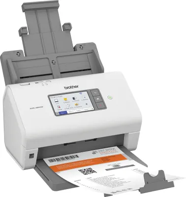 Produktbild von Brother ADS-4900W - Dokumentenscanner - Dual CIS - Duplex - A4 - 600 dpi x 600 dpi - bis zu 60 Seiten/Min. (einfarbig) / bis zu 60 Seiten/Min. (Farbe) - automatischer Dokumenteneinzug (100 Blätter) - bis zu 9000 Scanvorgänge/Tag - USB 3.0, LAN, Wi-Fi(n), U