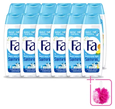 Obrázok produktu pre 12 kusov gélu na sprchovanie Fa Mediterranean Jewels Santorini, 250 ml, výhodný balík