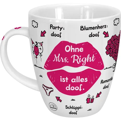 Productafbeelding van Sheepworld 46510 Tasse: Zonder "Mrs. Right" is alles nutteloos, Kusmu