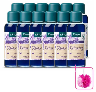 Imagen del producto de 12 unidades de aceite de baño Kneipp, aroma lavanda, 100 ml cada uno. Paquete económico
