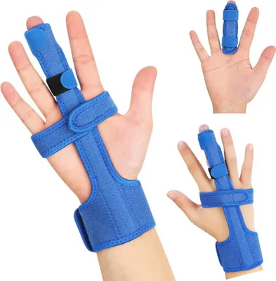 Produktbild von Fingerschiene, Finger Korrektur Schiene Einstellbare Trigger Finger Schiene kapselriss Handbandage Schiene für Mittelfinger, Kleiner Finger, Zeigefinger, Ringfinger, Arthrose Tenosynovitis