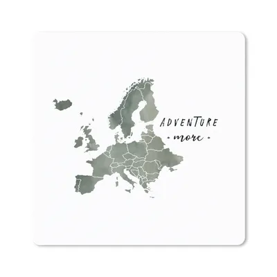 Produktbild von MuchoWow® Mauspad Mousepad Karte - Farbe - Europa - Zitate 20x20 cm - Mousepads - Maus Mat - Pad - Mausunterlage - Desk Mat - Bureauartikeln