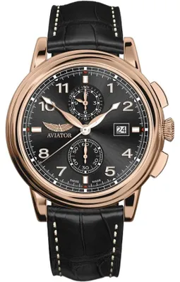 Produktbild von Aviator Herrenuhr Schwarz aviator-V.2.45.2.406.4