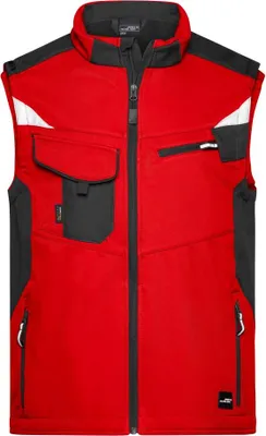 Produktbild von Workwear Softshell Vest - STRONG - red/black, Gr. 4XL