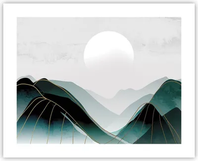 Produktbild von Poster - Poster ohne Rahmen - Abstraktion Berge Stück - 50x40 cm - Wand Bild - Wanddeko - Wandbilder - Kunstposter - Wandposter - Bilder - Kunstdruck - Wanddekoration - Wandbild - P2XAA50x40-4911