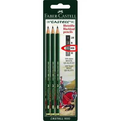 Produktbild von Faber-Castell 110798, HB, Grün, Mehrfarbig, Kunst, Grafische Zeichnung, Hobby, Büro, Schule, Sichtverpackung, 3 Stück(e)