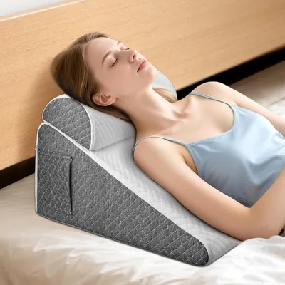 Immagine prodotto di Cuscino a cuneo multifunzionale con supporto per il collo, ergonomico e confortevole