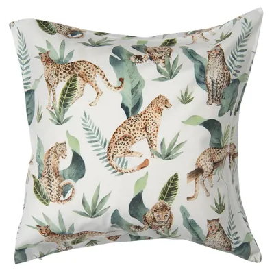 Produktbild von Kissenhülle Polyester 45x45 cm Grün Geparden Muster Clayre & Eef KT021.268
