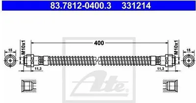 Produktbild von ATE Bremsschlauch hinten für Audi Q7 Porsche Cayenne VW Touareg