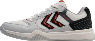 Produktbild von Hummel All Court Indoor Hallenschuhe Sportschuhe weiß/grau/schwarz/rot 228237-9031, Schuhgröße:46 EU